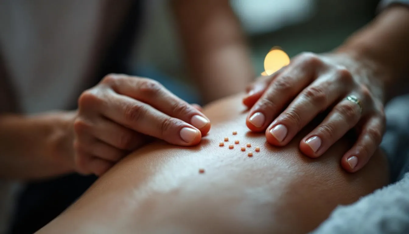 Editorial photograph representing the concept of acupressure