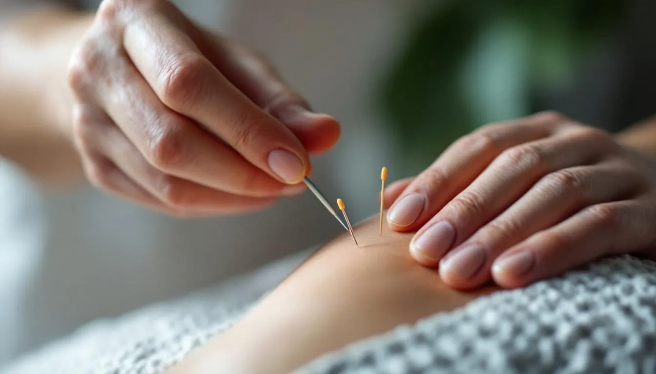 Editorial photograph representing the concept of acupuncture