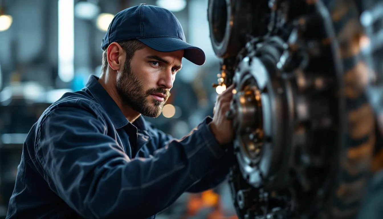 Editorial photograph representing the concept of aircraft mechanics
