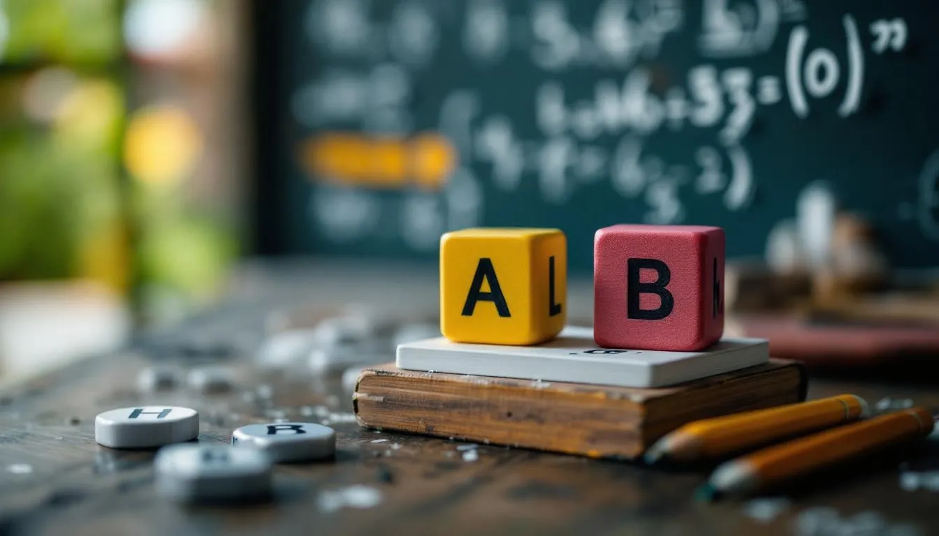 Editorial photograph representing the concept of algebra
