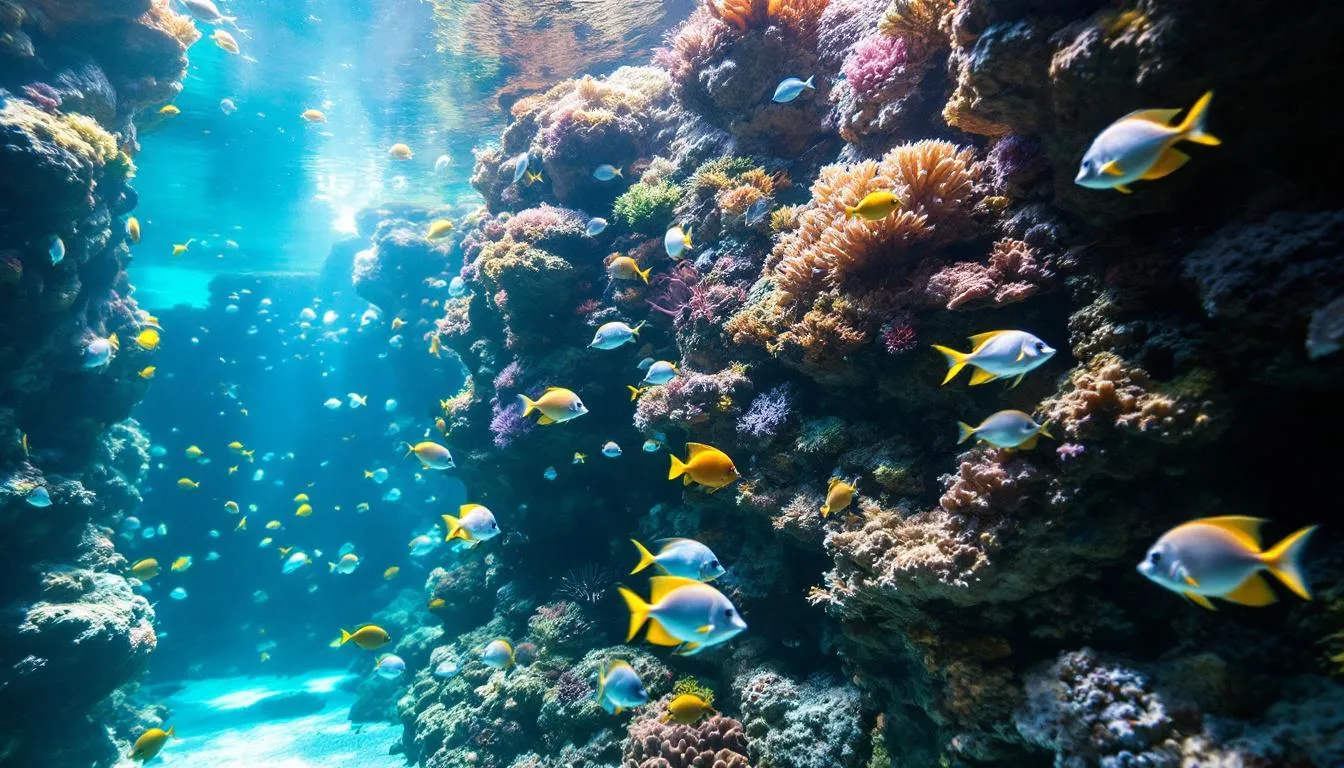 Editorial photograph representing the concept of aquariums