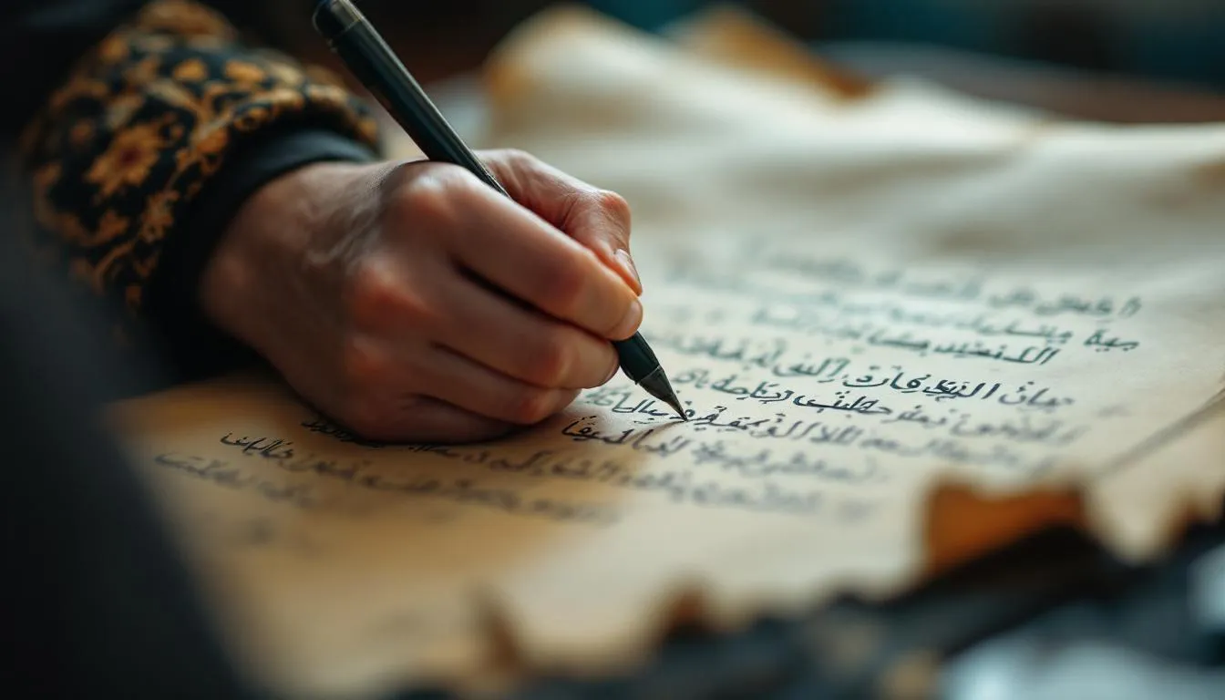 Editorial photograph representing the concept of arabic language