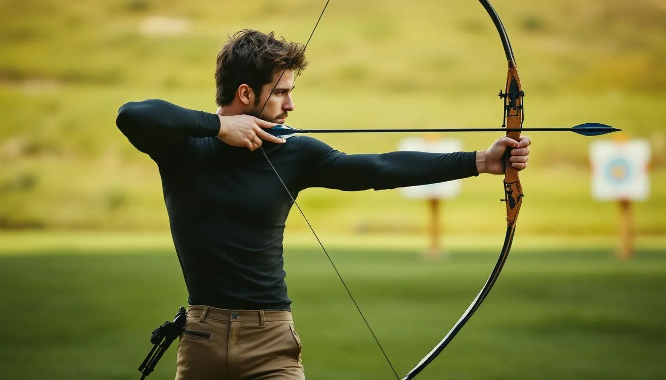 Editorial photograph representing the concept of archery