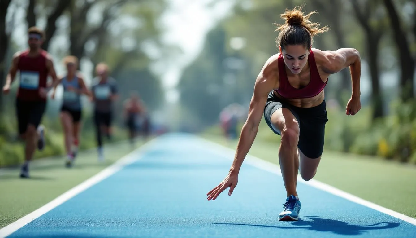 Editorial photograph representing the concept of athletics