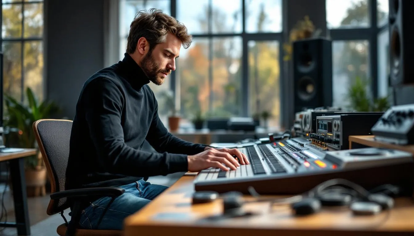 Editorial photograph representing the concept of audio engineering