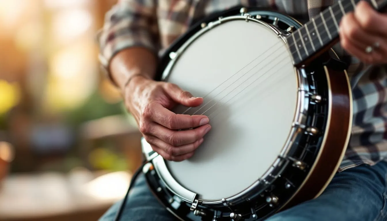 Editorial photograph representing the concept of banjo