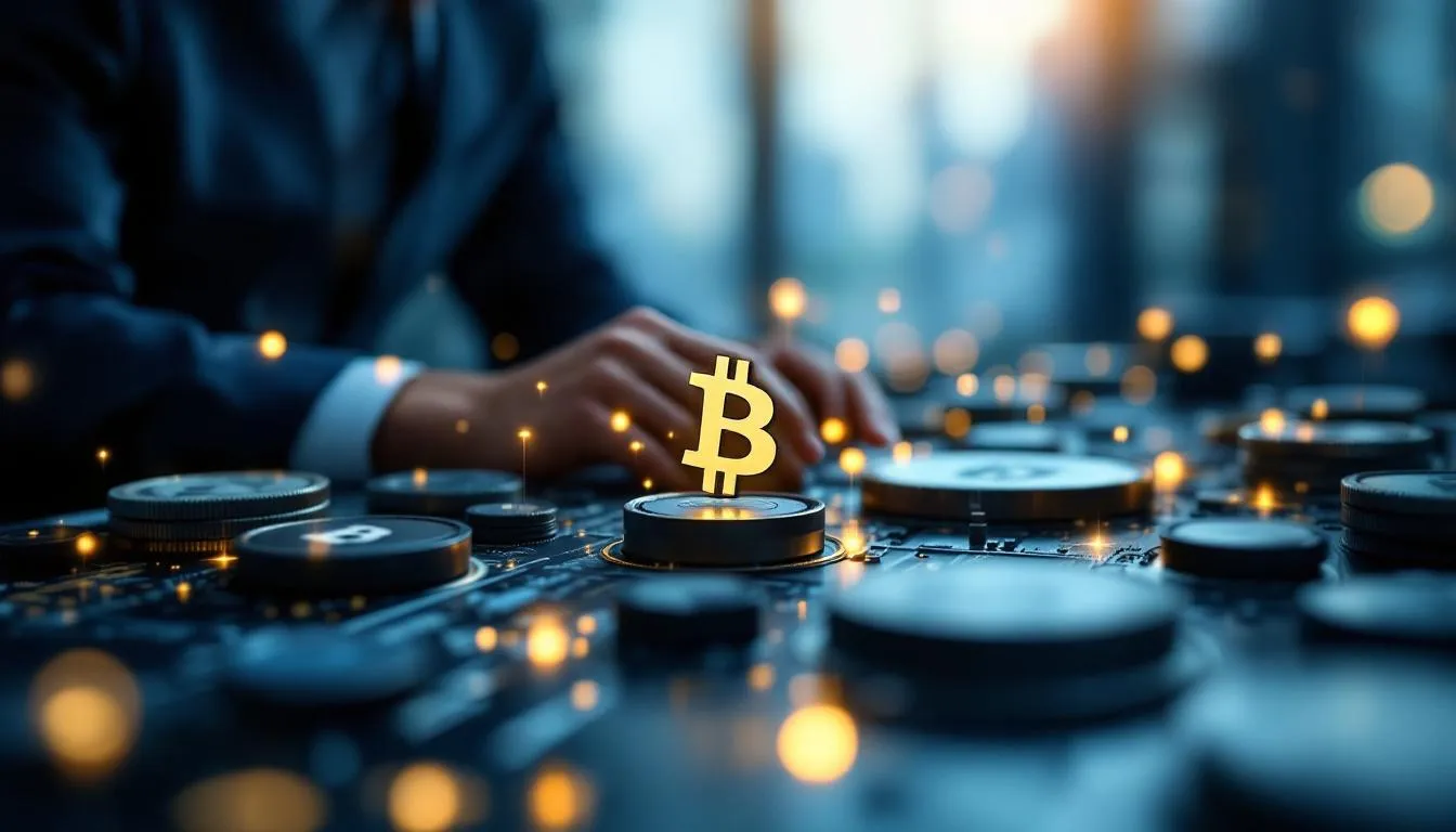 Editorial photograph representing the concept of blockchain