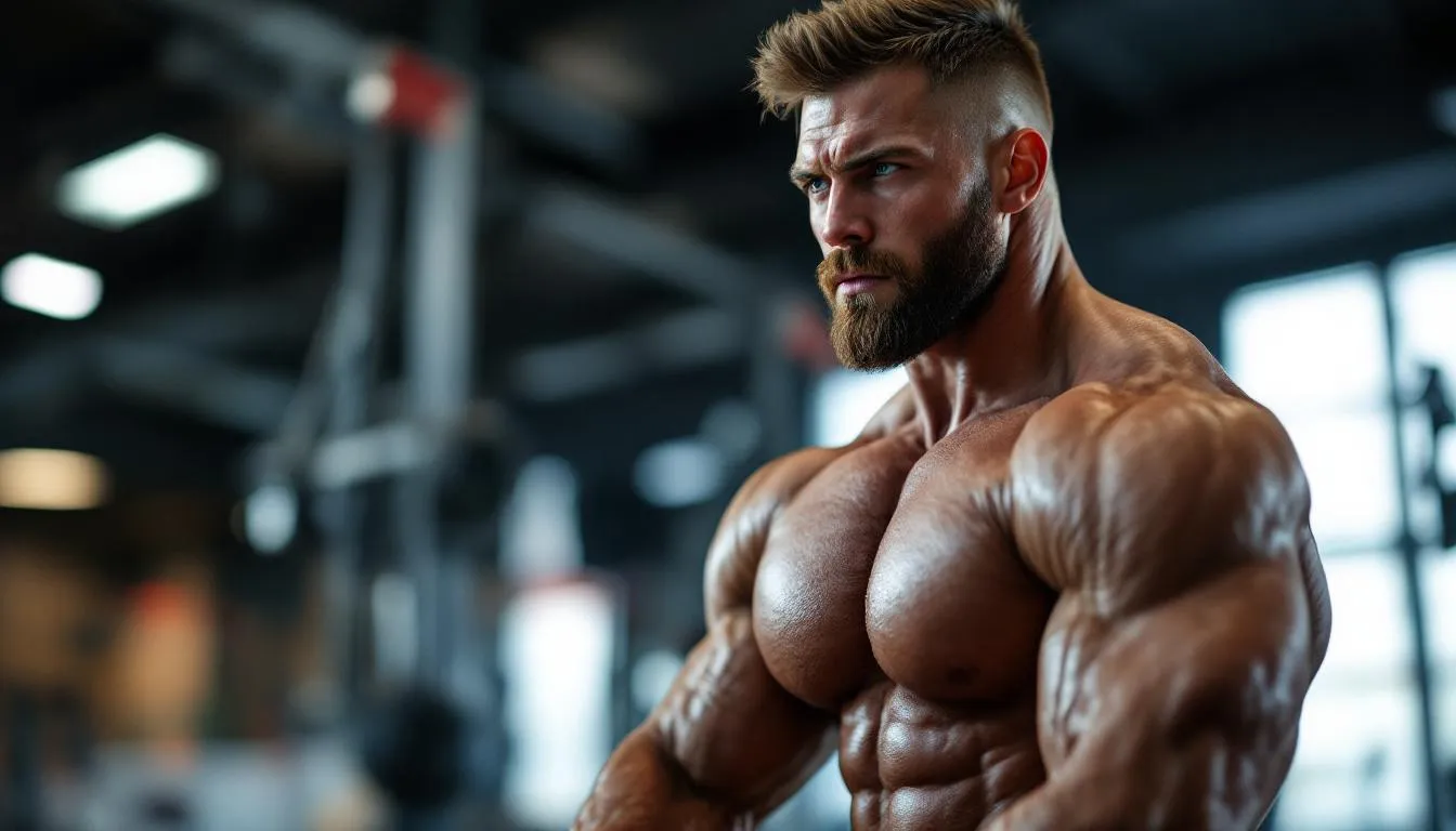 Editorial photograph representing the concept of bodybuilding