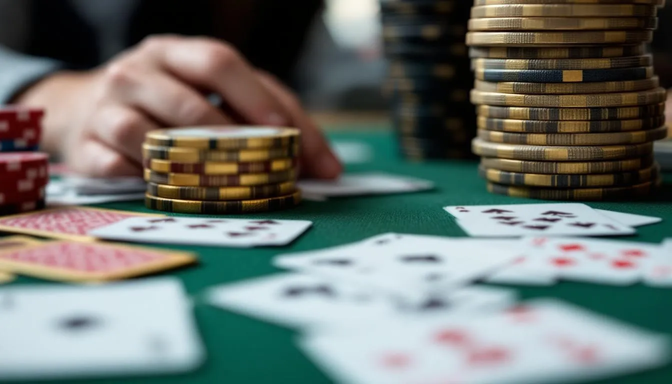 Editorial photograph representing the concept of bridge (card game)