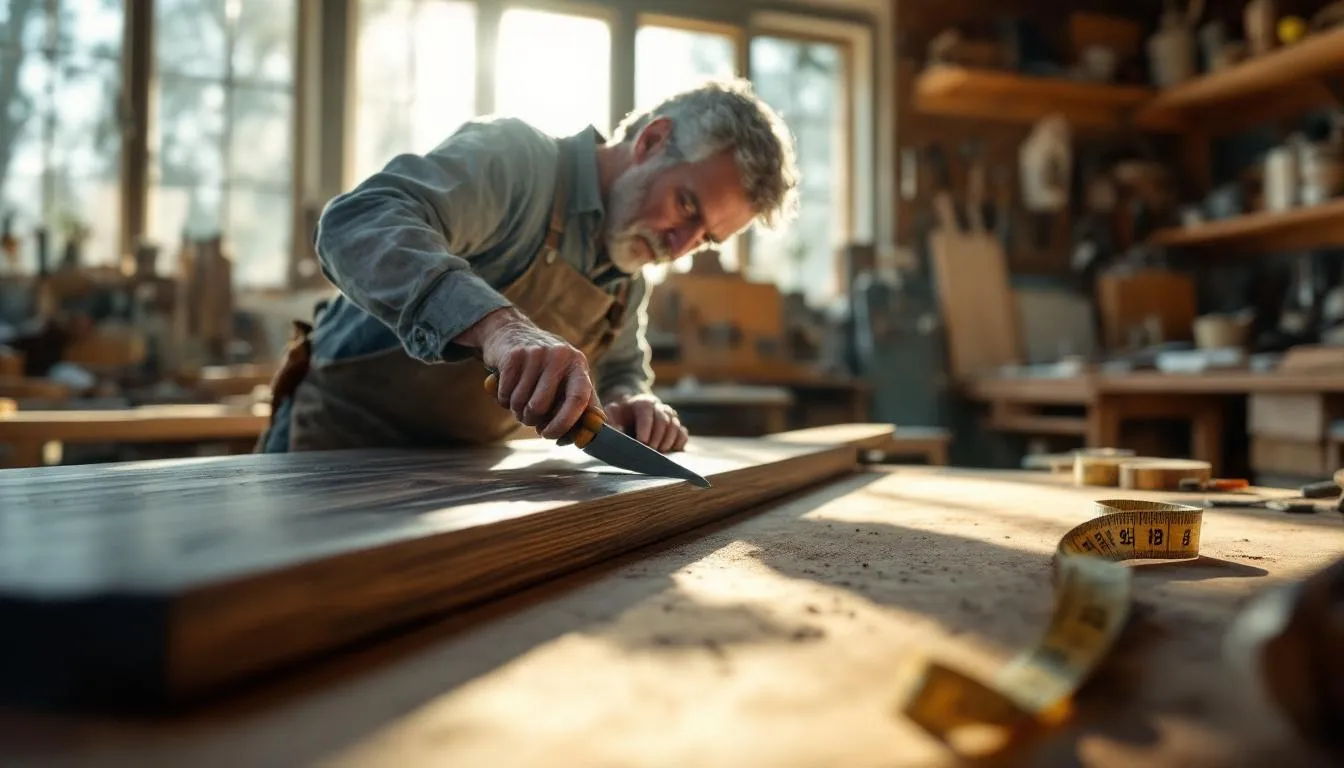 Editorial photograph representing the concept of cabinet making