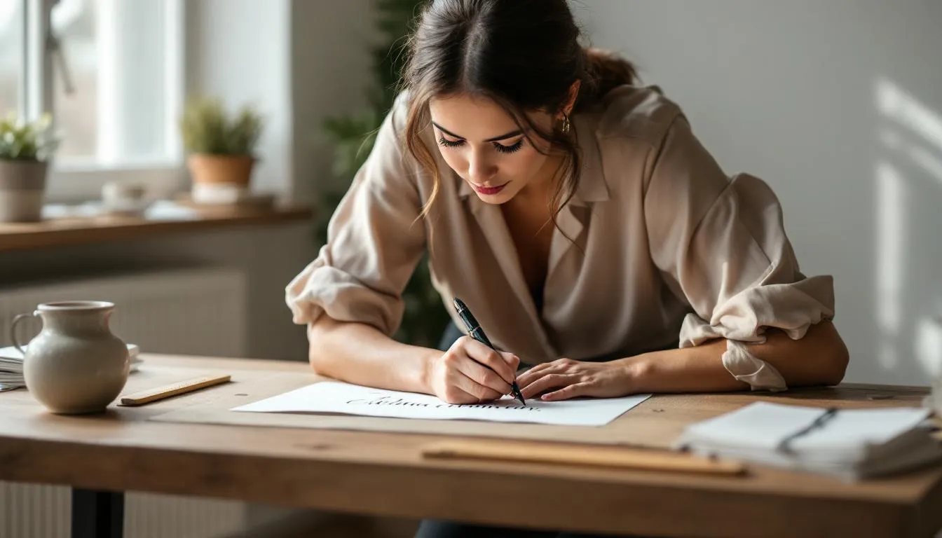 Editorial photograph representing the concept of calligraphy