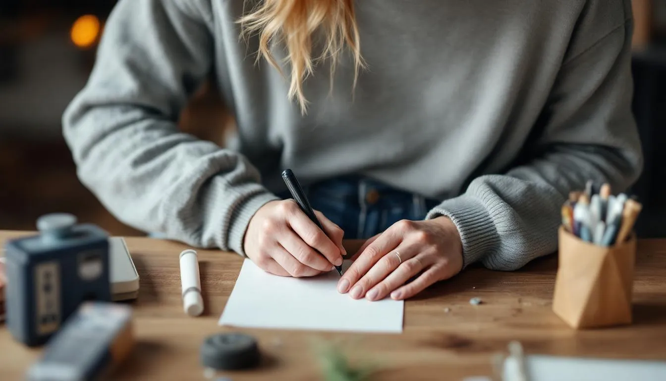 Editorial photograph representing the concept of card making