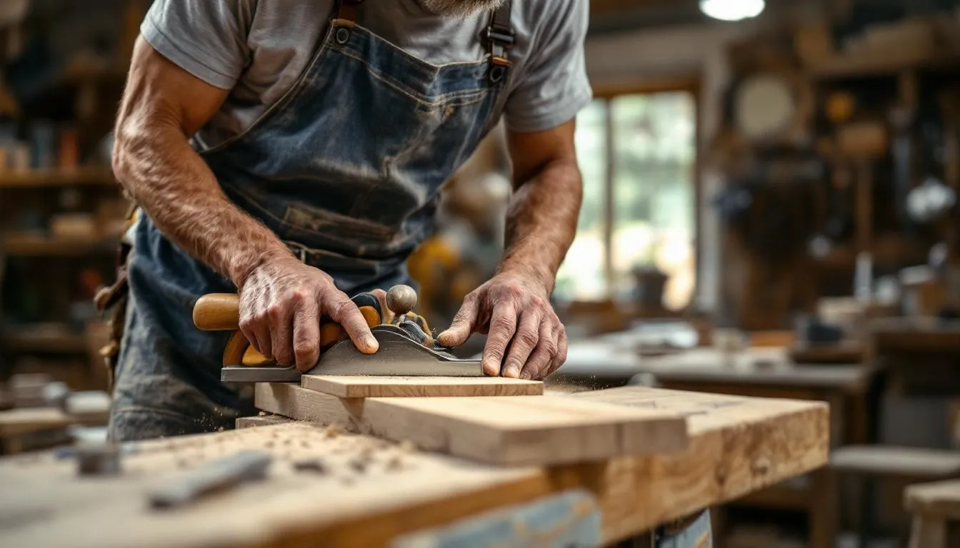 Editorial photograph representing the concept of carpentry