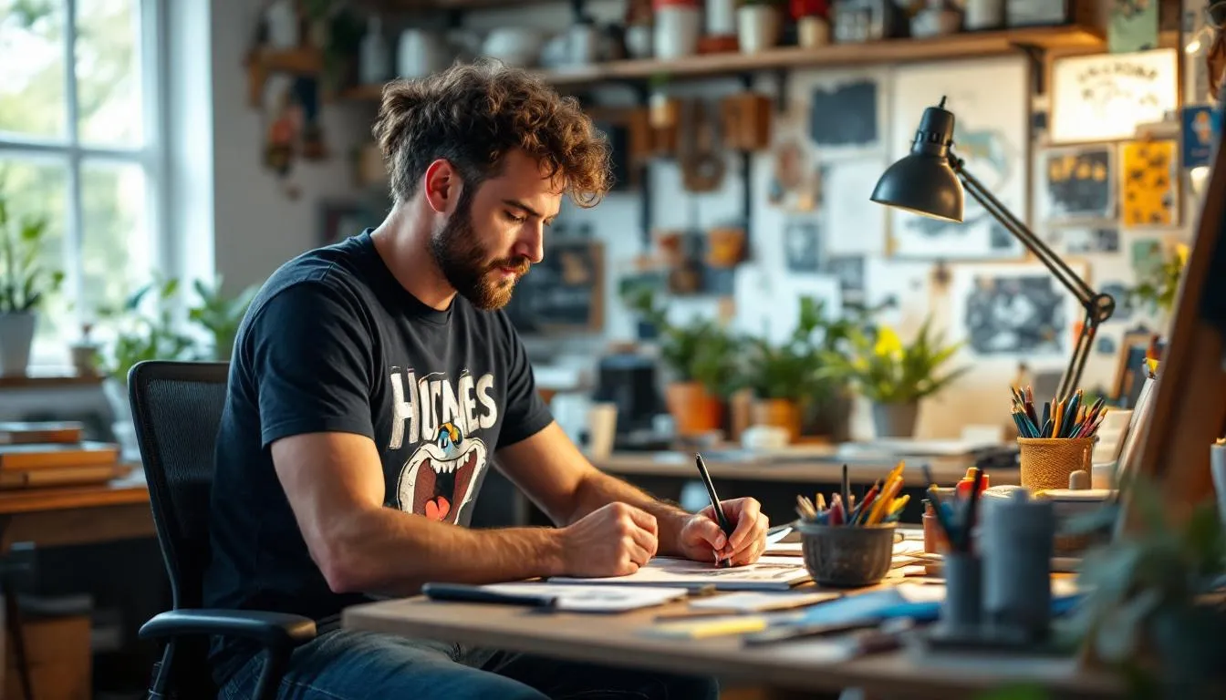 Editorial photograph representing the concept of cartooning