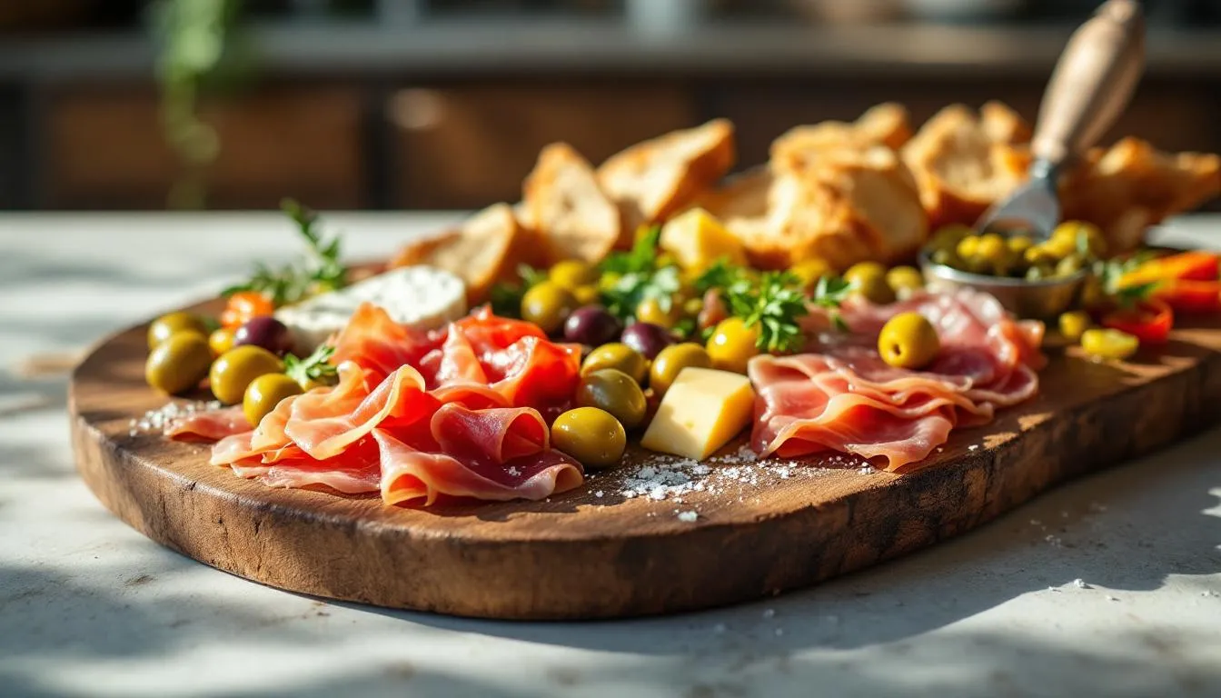 Editorial photograph representing the concept of charcuterie