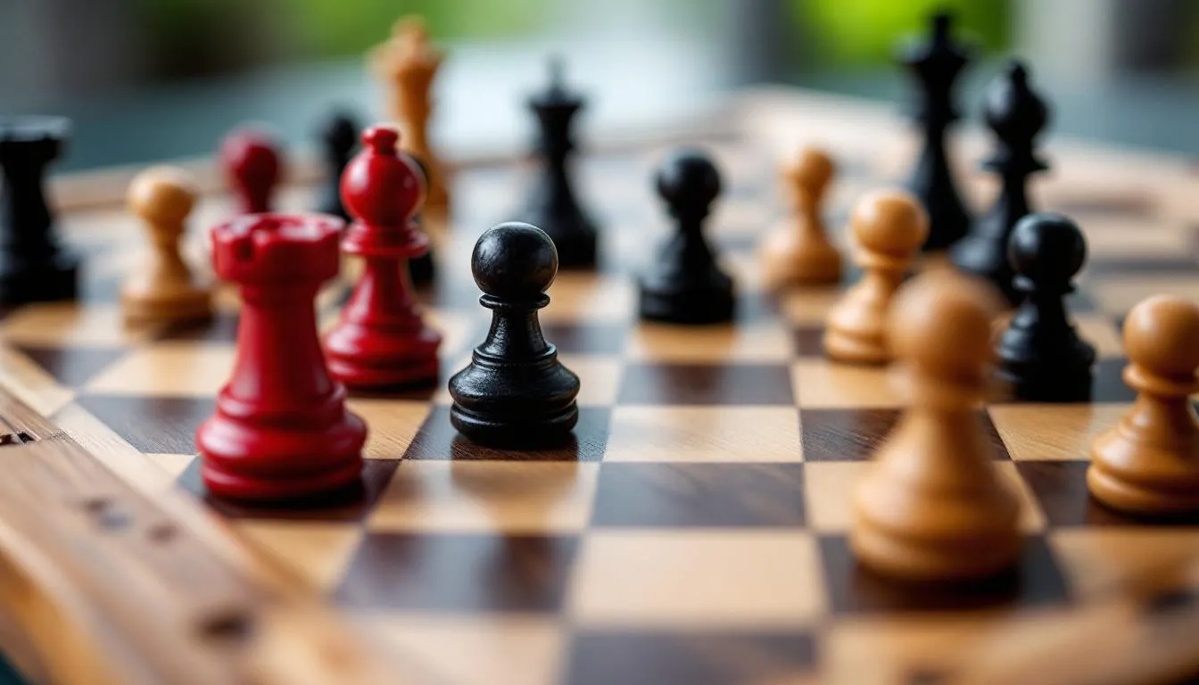 Editorial photograph representing the concept of checkers