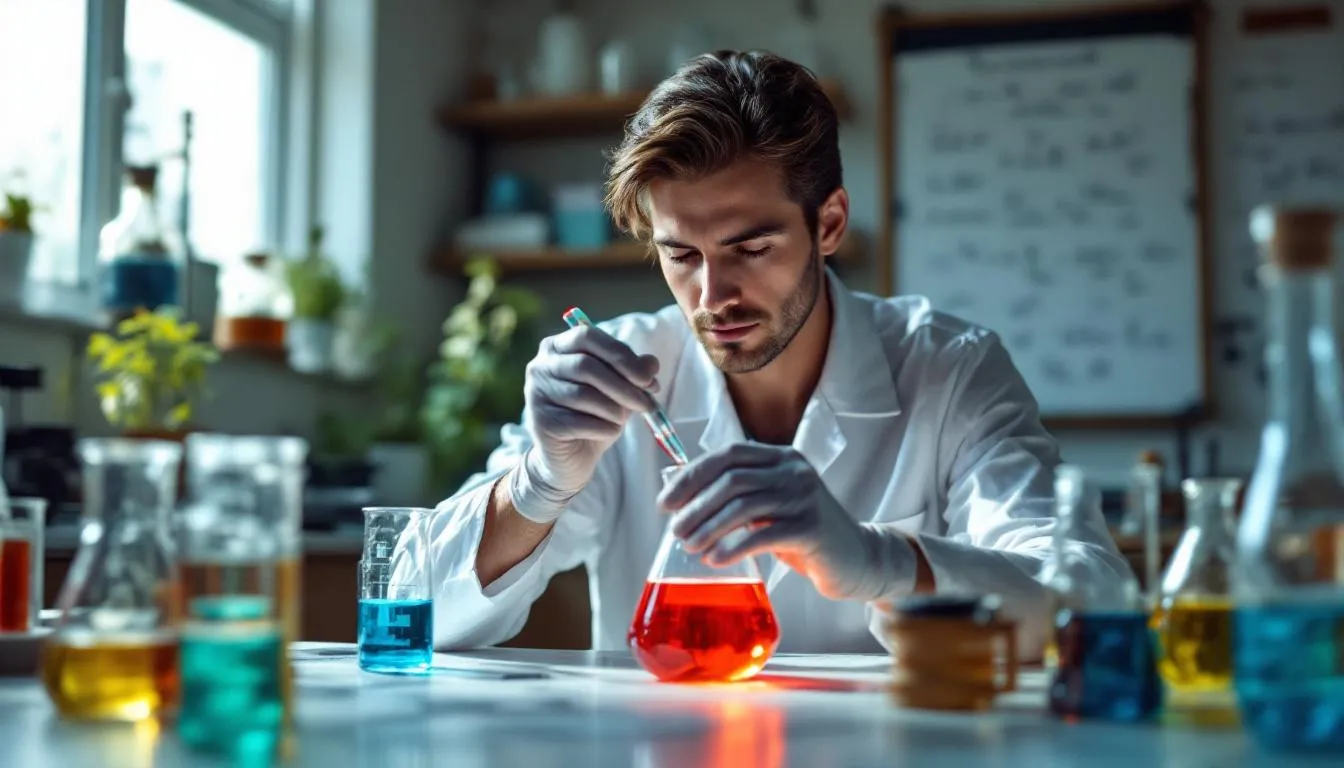 Editorial photograph representing the concept of chemistry