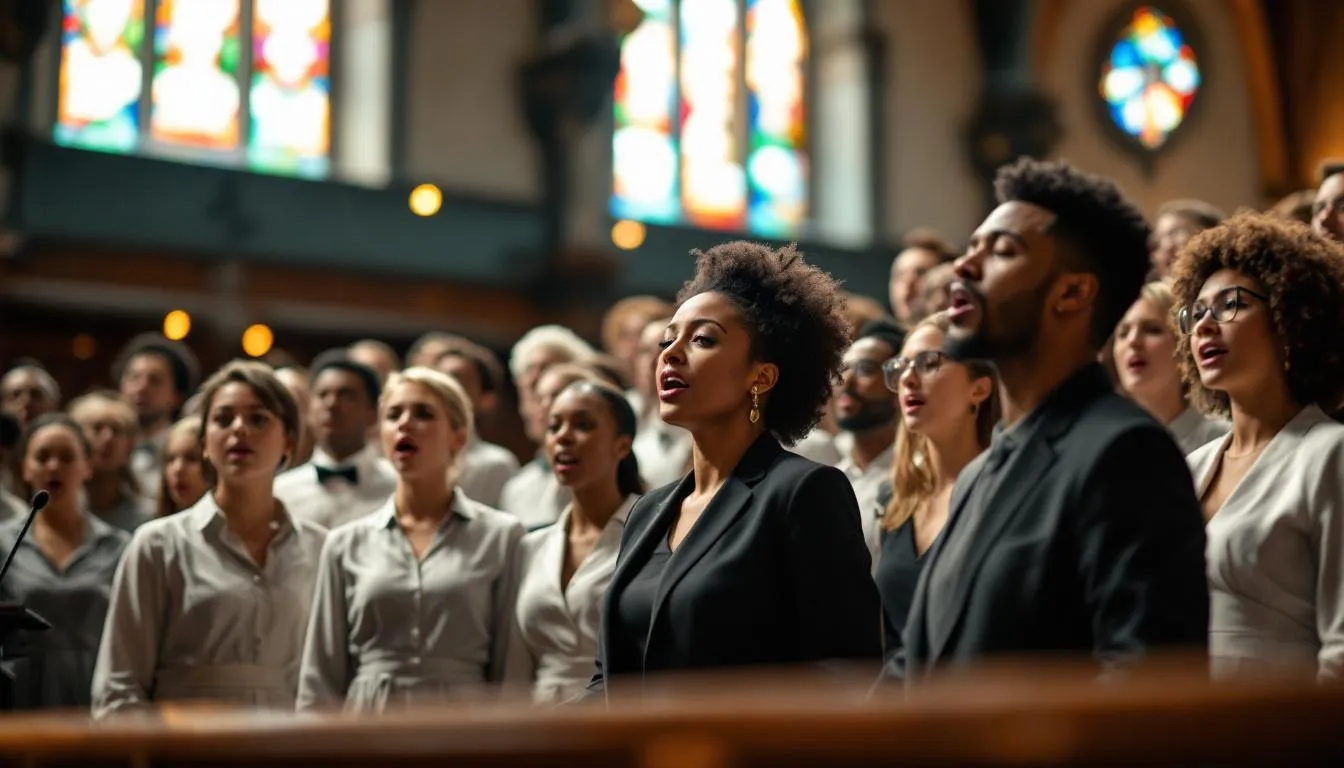 Editorial photograph representing the concept of choral music