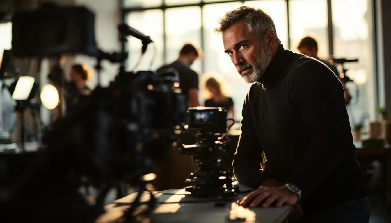 Editorial photograph representing the concept of cinematography