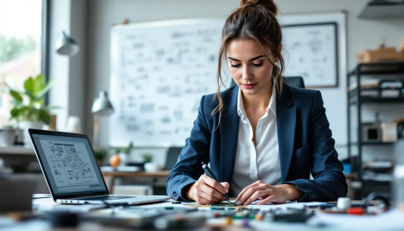 Editorial photograph representing the concept of circuit design