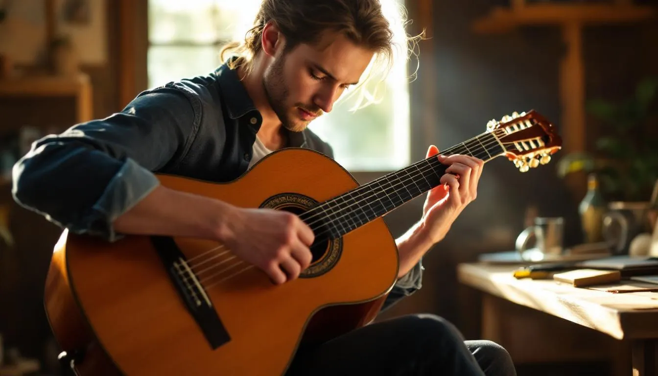 Editorial photograph representing the concept of classical guitar