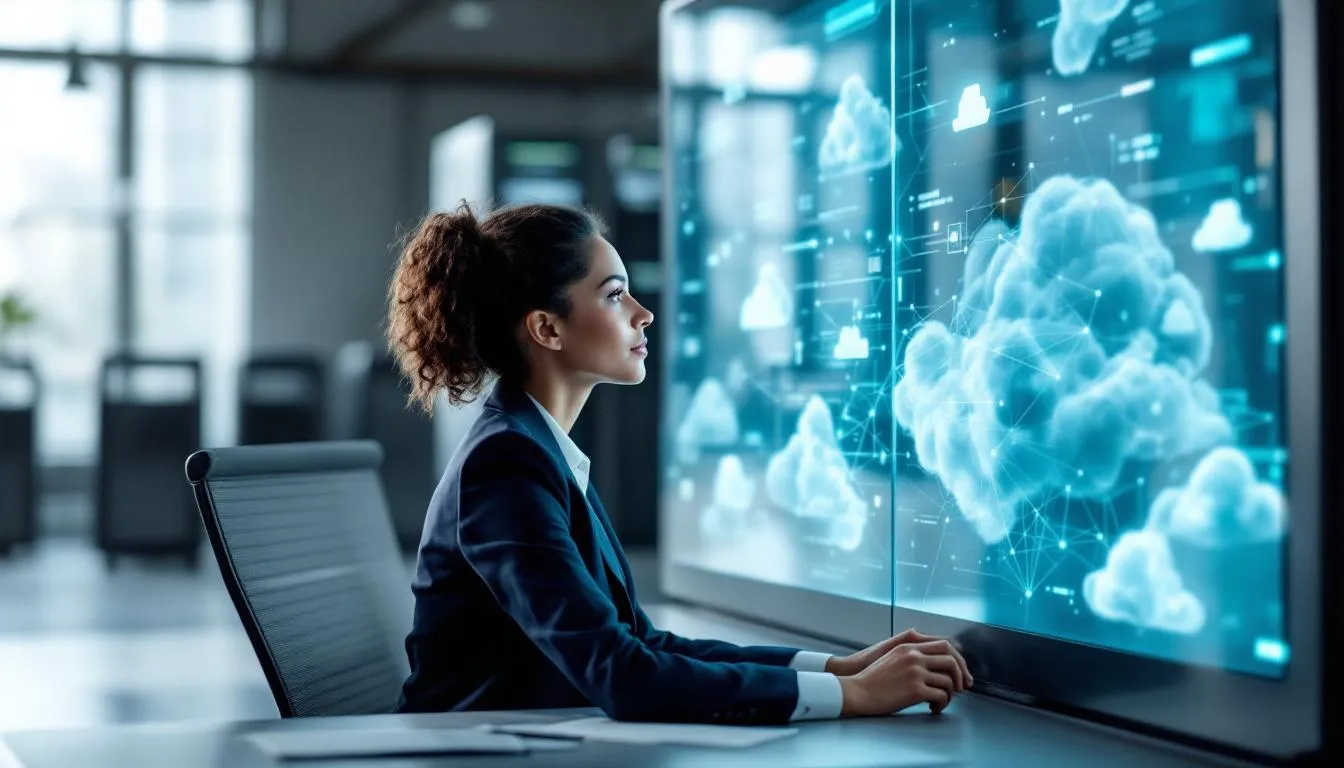 Editorial photograph representing the concept of cloud computing