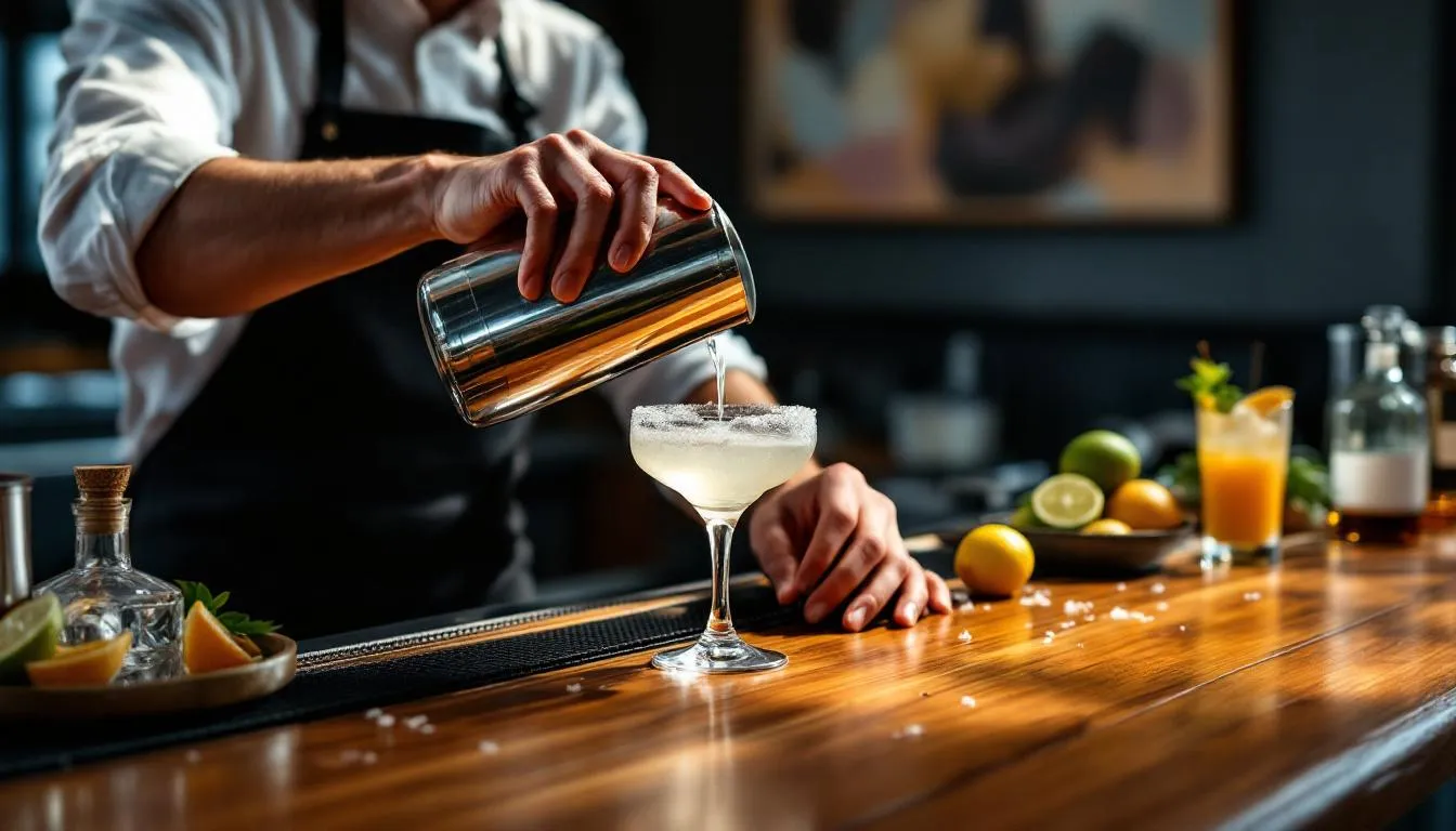 Editorial photograph representing the concept of cocktail making