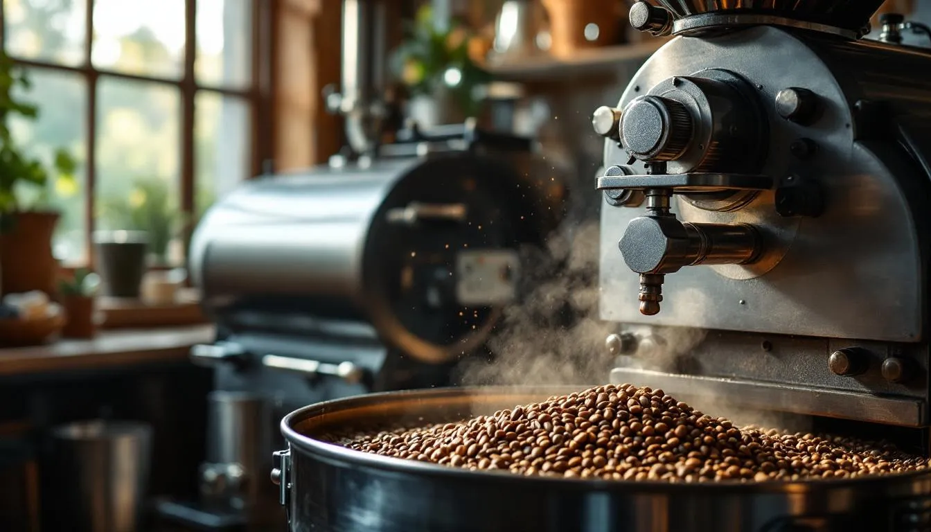 Editorial photograph representing the concept of coffee roasting