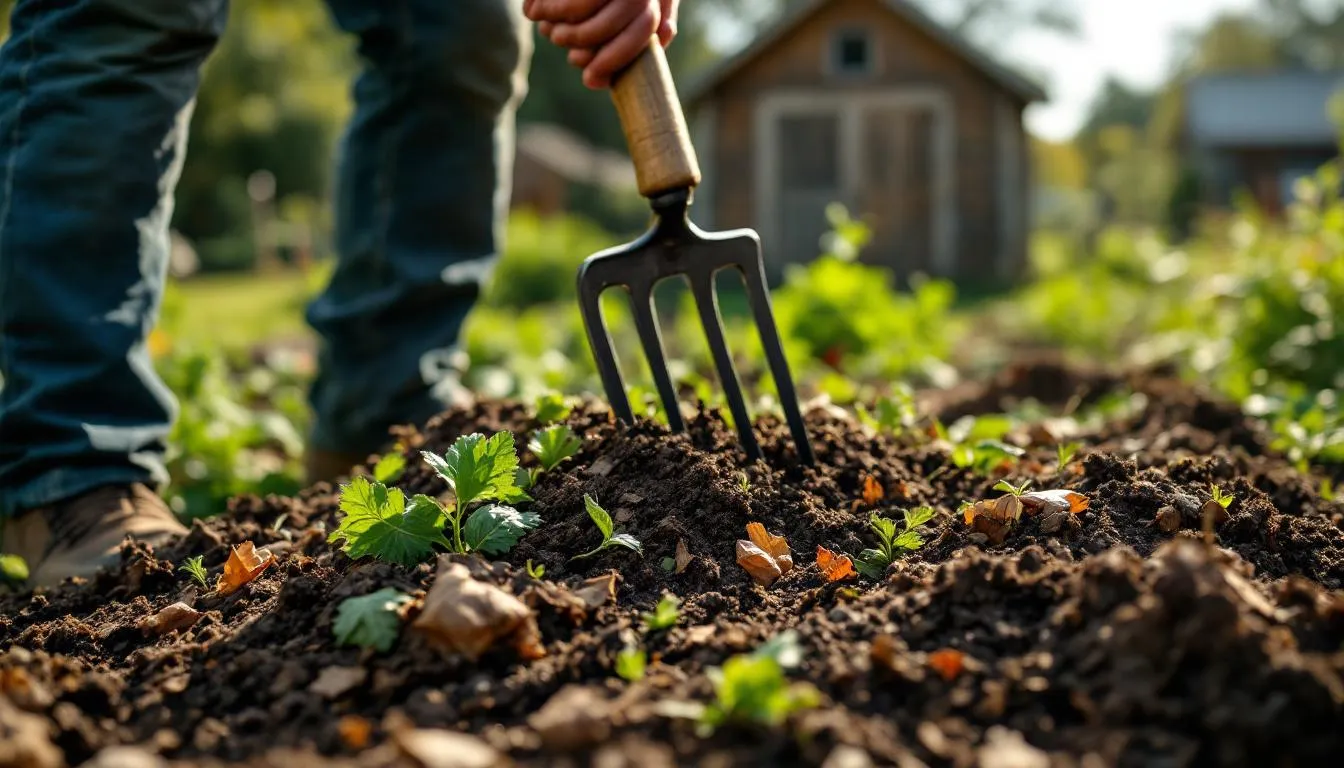 Editorial photograph representing the concept of composting