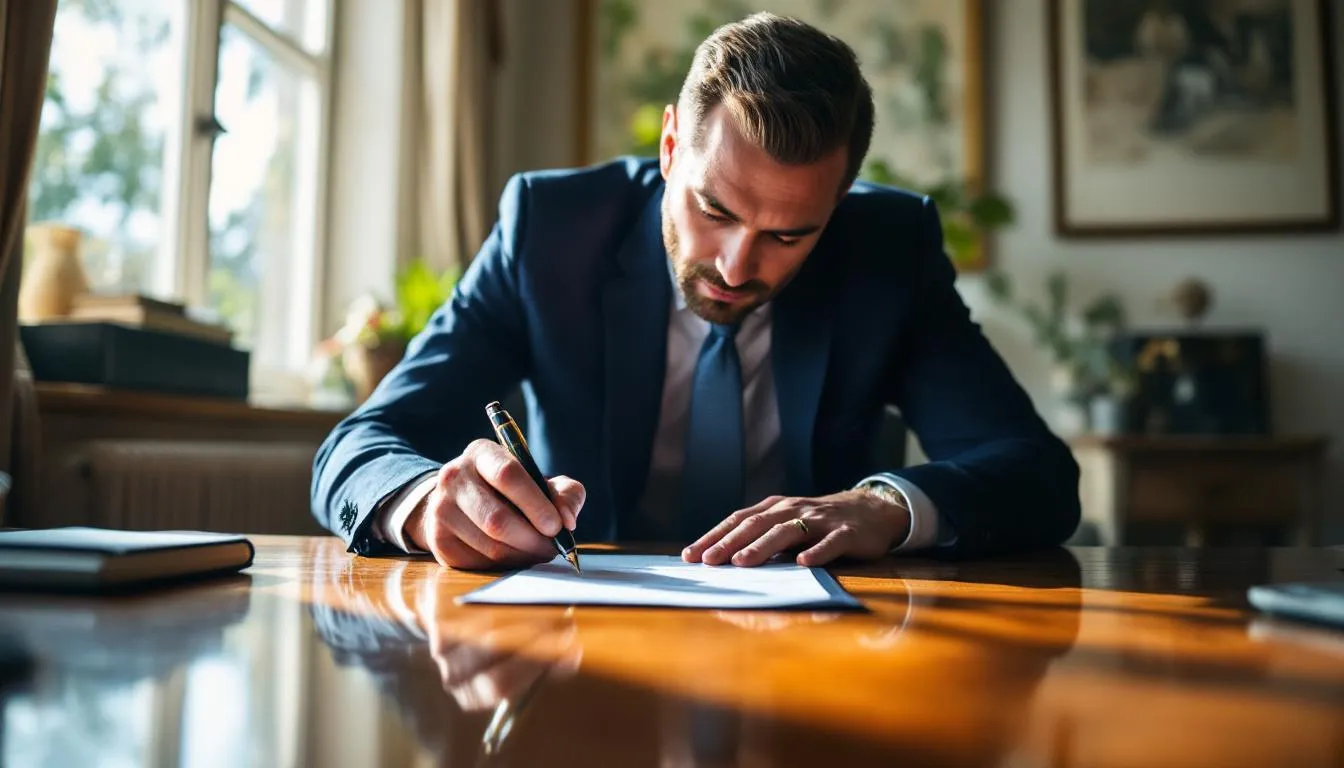 Editorial photograph representing the concept of contract law