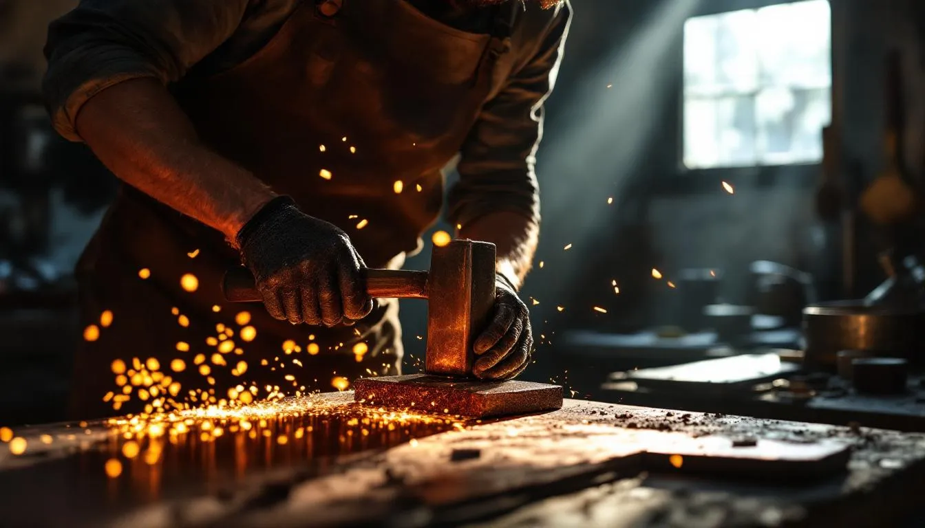 Editorial photograph representing the concept of coppersmithing