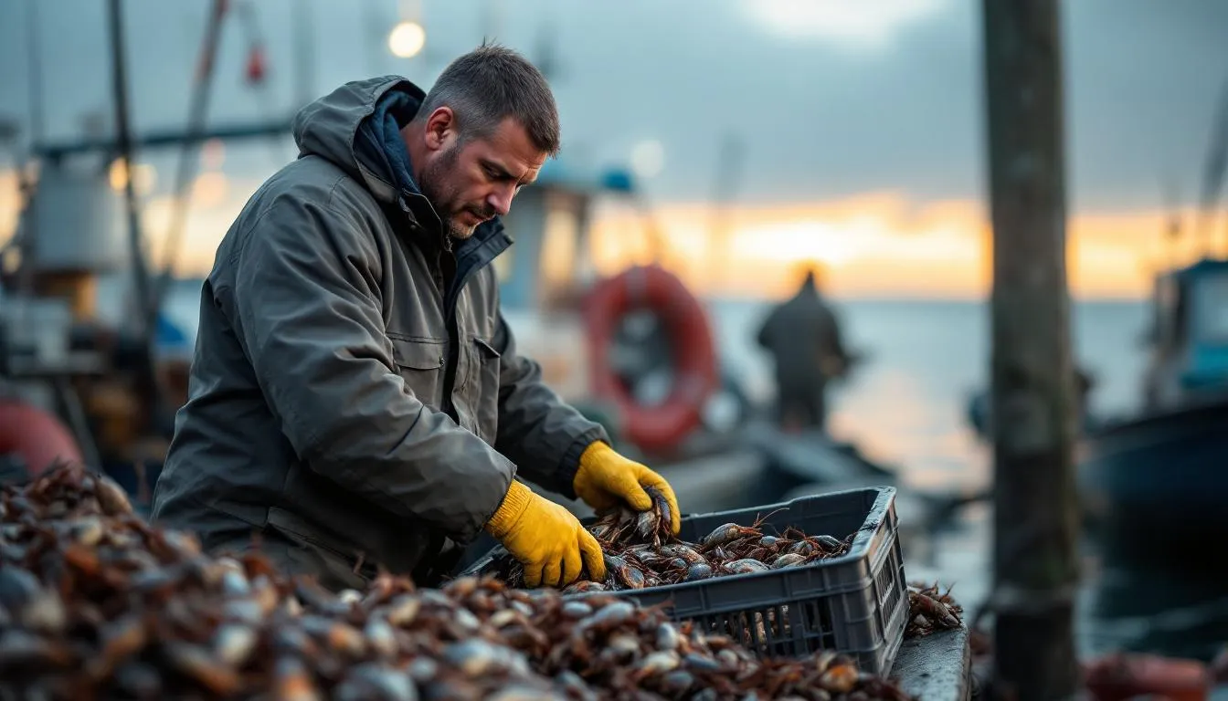 Editorial photograph representing the concept of crab fishing
