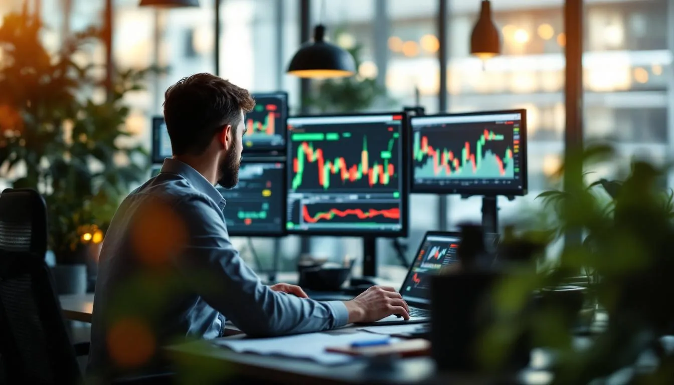 Editorial photograph representing the concept of currency trading