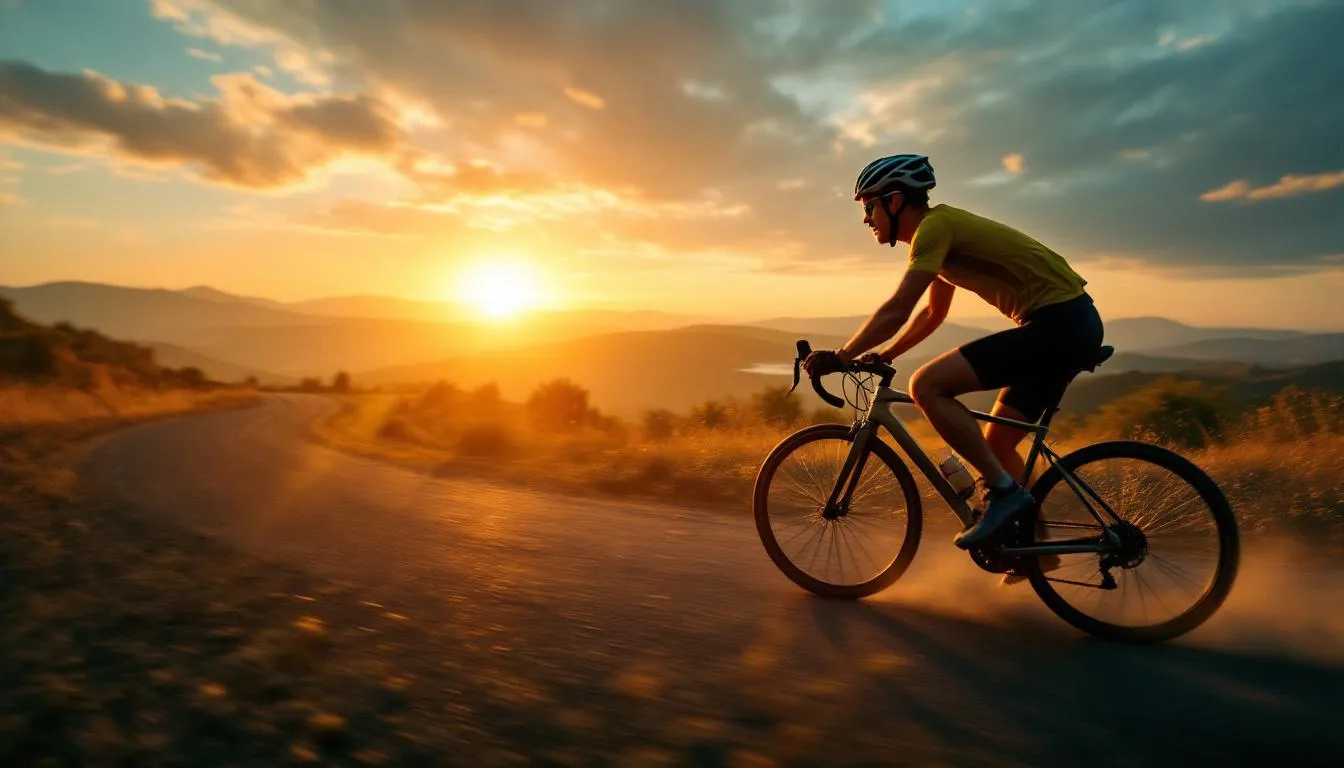 Editorial photograph representing the concept of cycling