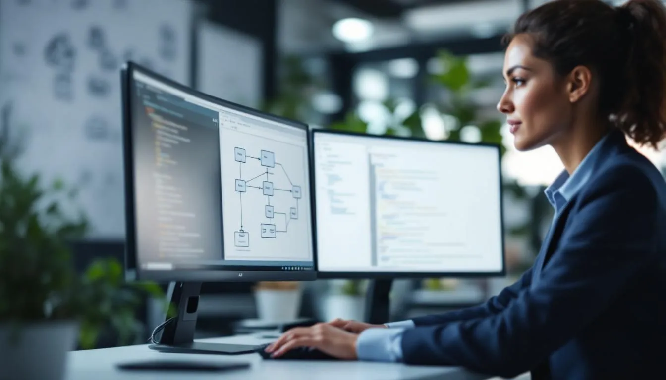 Editorial photograph representing the concept of database design