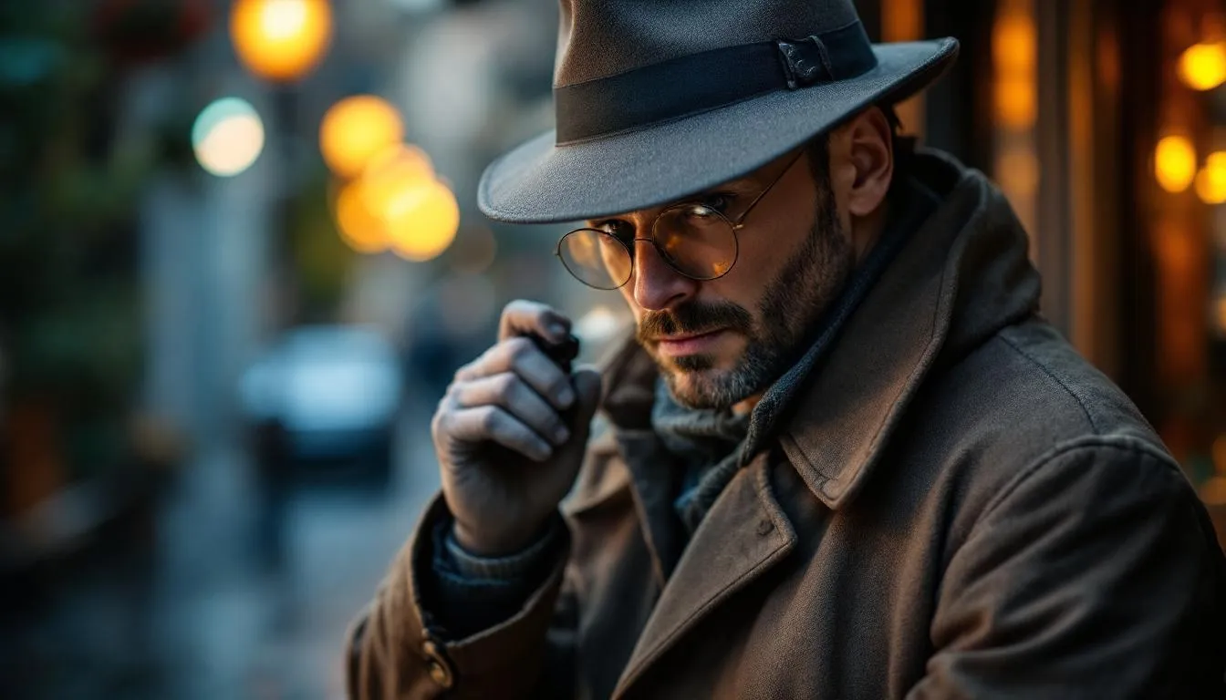 Editorial photograph representing the concept of detective fiction