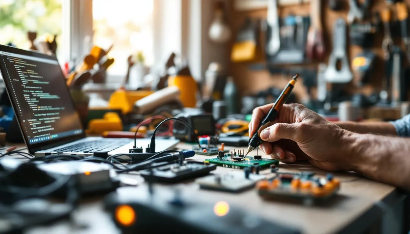 Editorial photograph representing the concept of diy electronics
