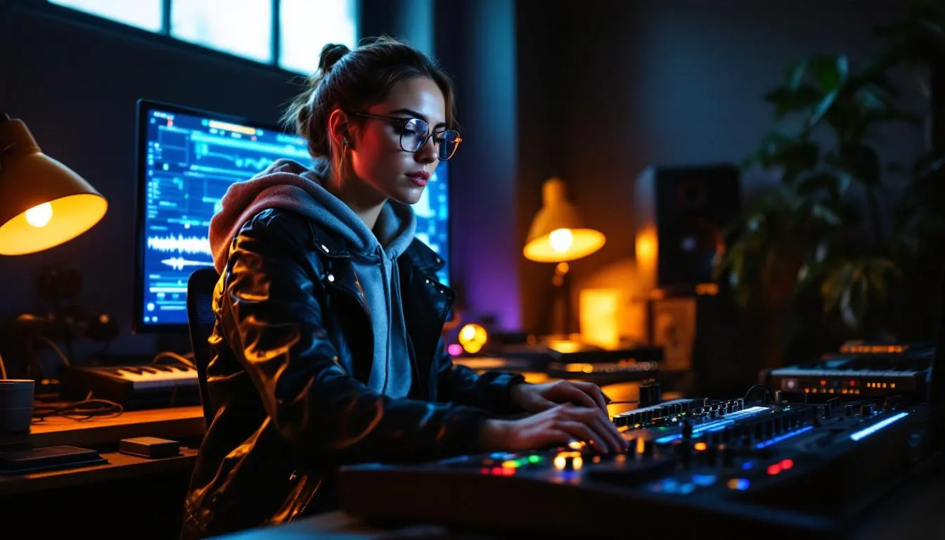 Editorial photograph representing the concept of electronic music