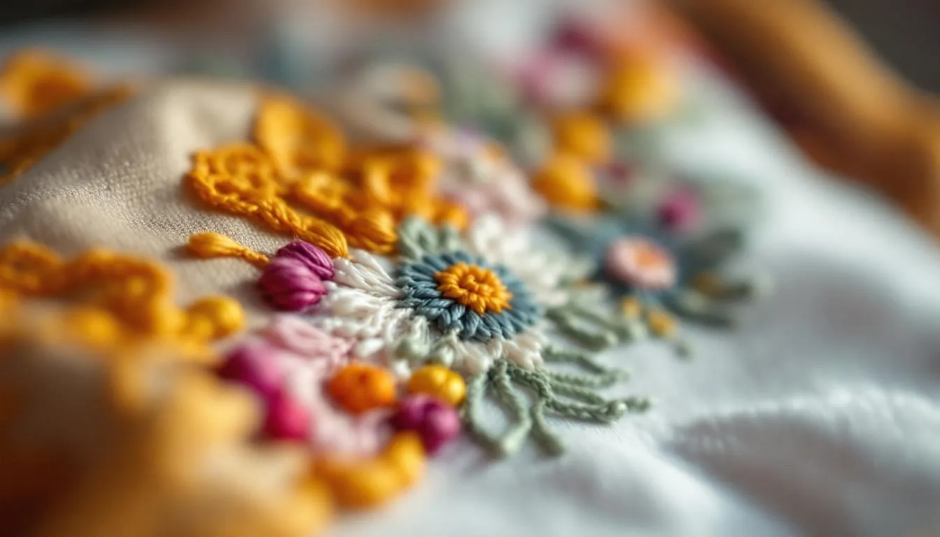 Editorial photograph representing the concept of embroidery