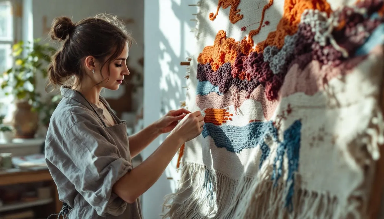 Editorial photograph representing the concept of fabric arts