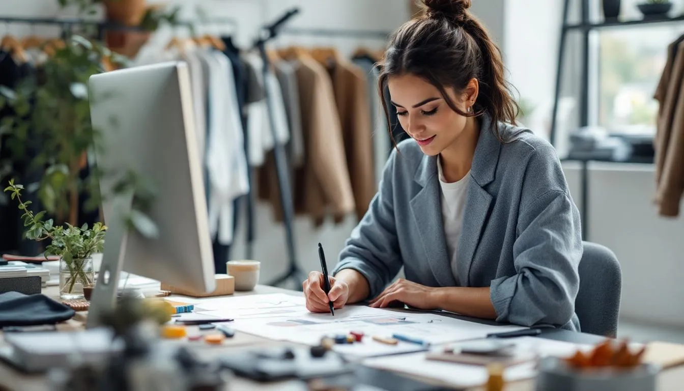 Editorial photograph representing the concept of fashion design
