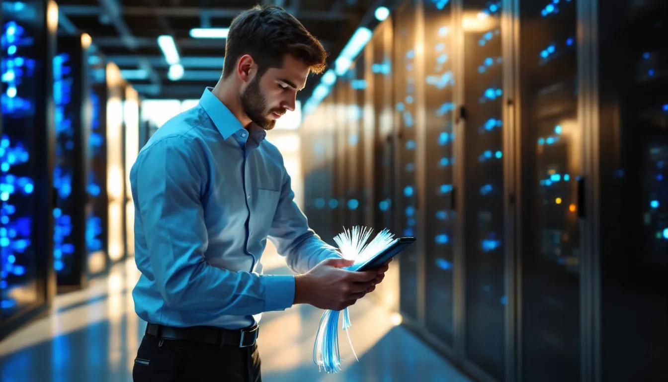 Editorial photograph representing the concept of fiber optics