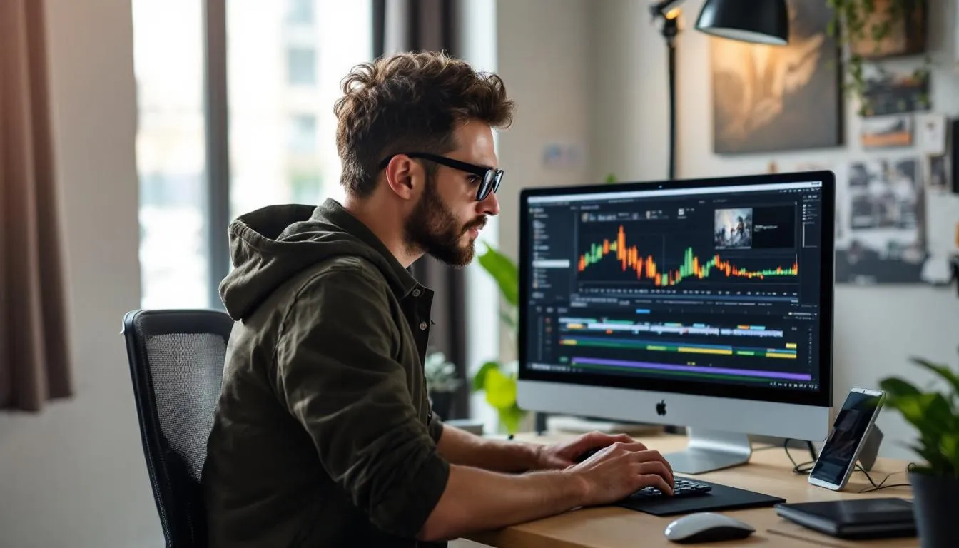 Editorial photograph representing the concept of film editing