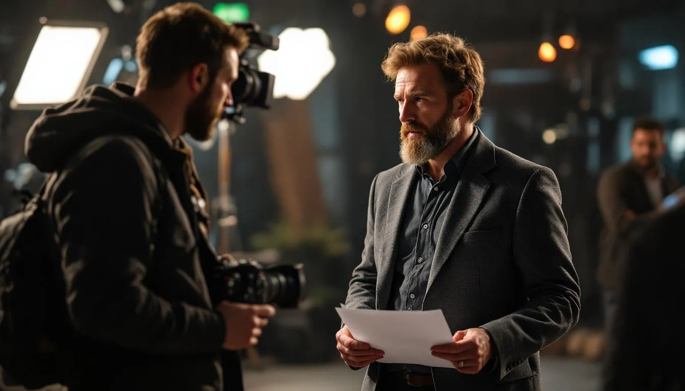 Editorial photograph representing the concept of filmmaking