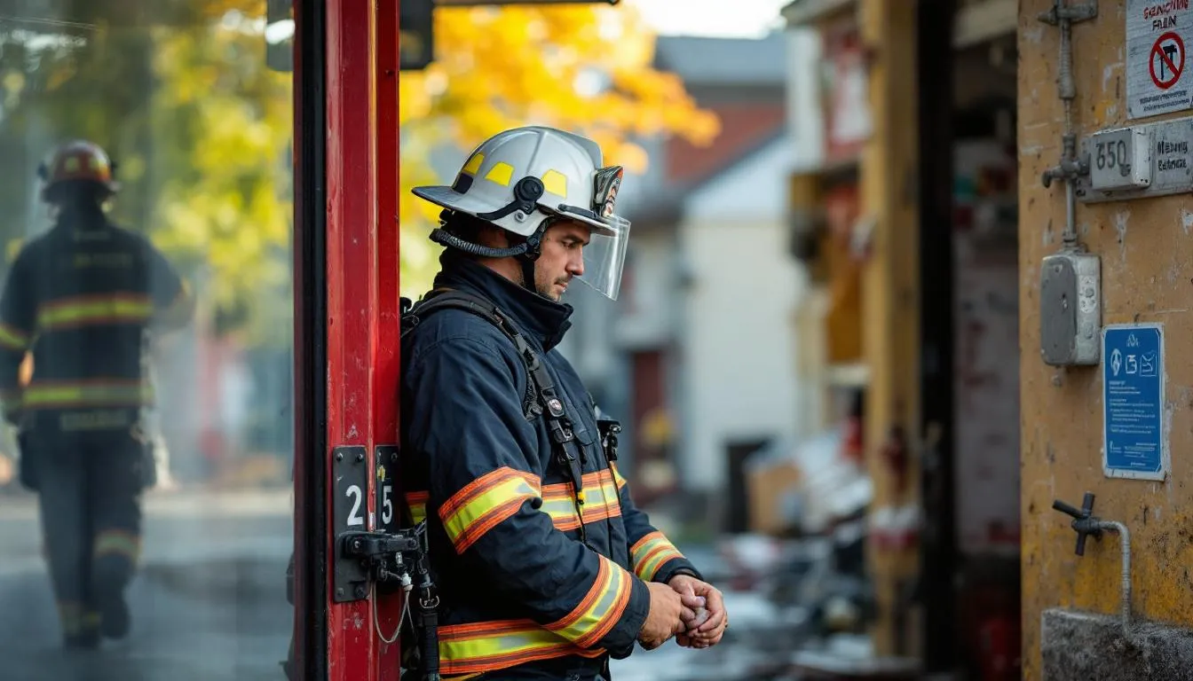 Editorial photograph representing the concept of fire safety