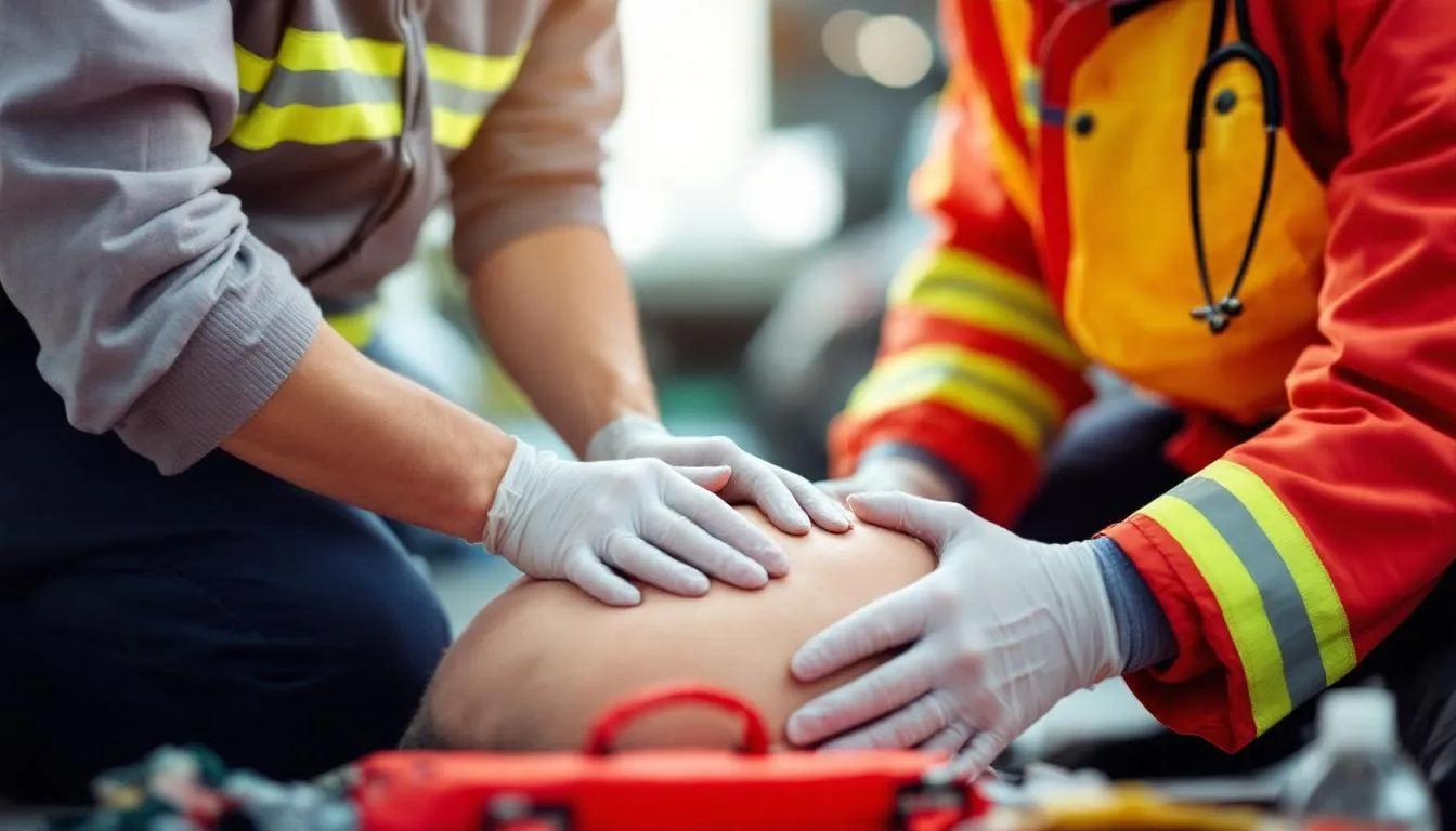 Editorial photograph representing the concept of first aid