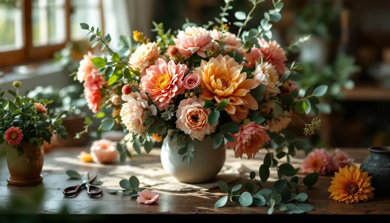 Editorial photograph representing the concept of floral design