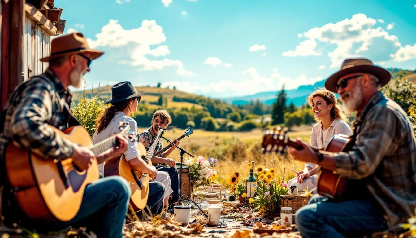 Editorial photograph representing the concept of folk music