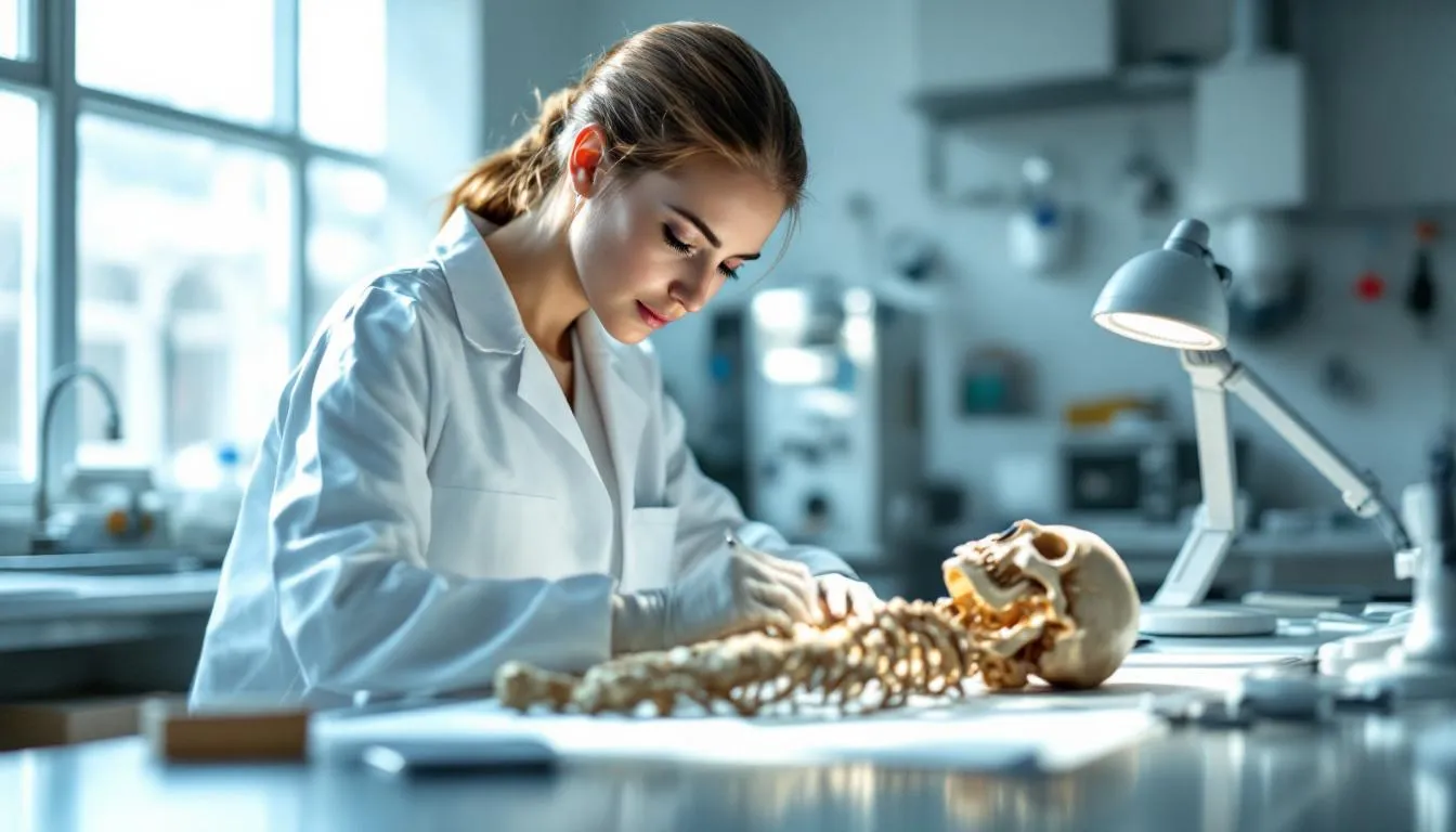 Editorial photograph representing the concept of forensic anthropology