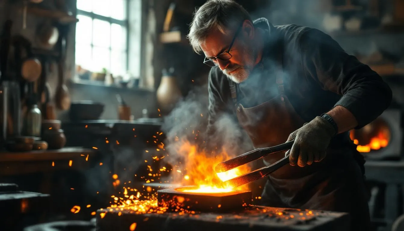 Editorial photograph representing the concept of forging